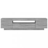 szürke sonoma színű TV-szekrény LED-lámpákkal 160x35x40 cm