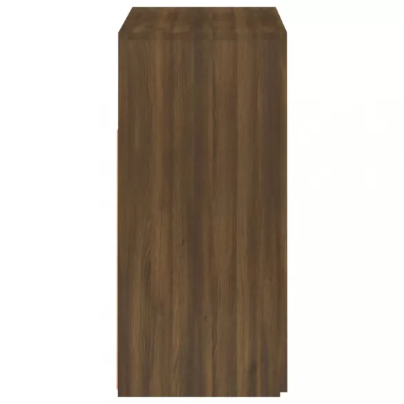 barna tölgyszínű tálalószekrény LED-ekkel 80 x 35 x 75 cm