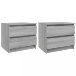 2 db szürke sonoma szerelt fa éjjeliszekrény 50 x 39 x 43,5 cm