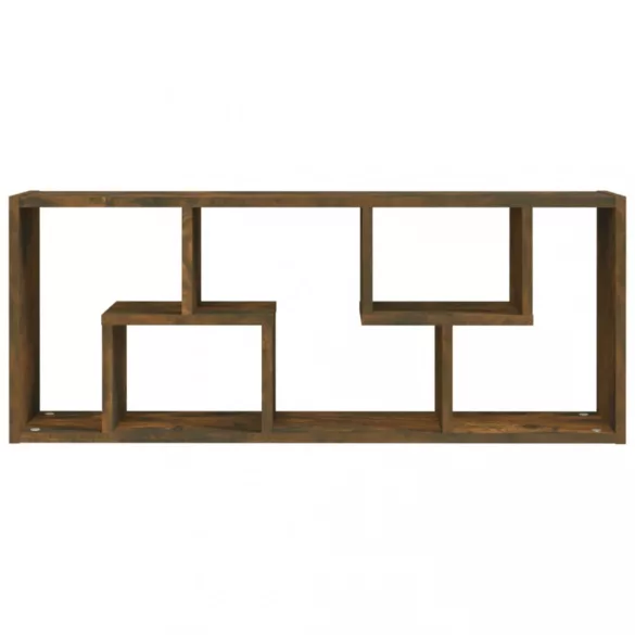 füstös tölgy színű szerelt fa fali polc 36 x 16 x 90 cm