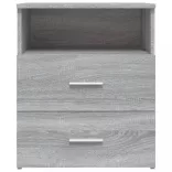 2 db szürke sonoma színű éjjeliszekrény 50x32x60 cm