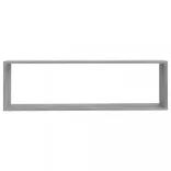 2 db szürke sonoma színű szerelt fa fali kockapolc 100x15x30 cm