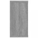 2 db szürke sonoma színű szerelt fa fali kockapolc 100x15x30 cm