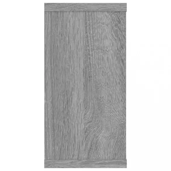 2 db szürke sonoma színű szerelt fa fali kockapolc 100x15x30 cm