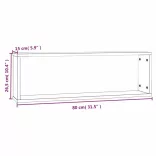 4 db füstös tölgy színű szerelt fa fali kockapolc 80x15x26,5 cm