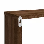 2 db barna tölgyszínű szerelt fa fali kockapolc 80x15x26,5 cm