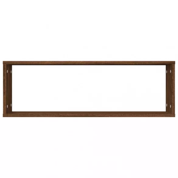 4 db barna tölgyszínű szerelt fa fali kockapolc 80x15x26,5 cm