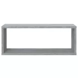 4 db szürke sonoma színű szerelt fa fali kockapolc 60x15x23 cm