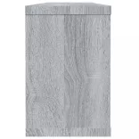 6 db szürke sonoma színű szerelt fa fali kockapolc 60x15x23 cm