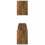 2 db füstös tölgy színű szerelt fa fali polc 100 x 15 x 20 cm