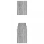 2 db szürke sonoma színű szerelt fa fali polc 100 x 15 x 20 cm