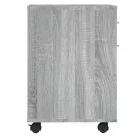 szürke sonoma színű szerelt fa kerekes szekrény 45 x 38 x 54 cm