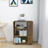 füstös tölgy színű szerelt fa kerekes szekrény 60 x 35 x 75 cm