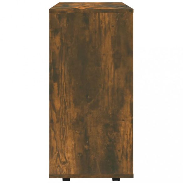 füstös tölgy színű szerelt fa kerekes szekrény 60 x 35 x 75 cm