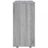 szürke sonoma színű szerelt fa kerekes szekrény 60 x 35 x 75 cm