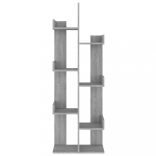 szürke sonoma színű szerelt fa könyvszekrény 48 x 25,5 x 140 cm