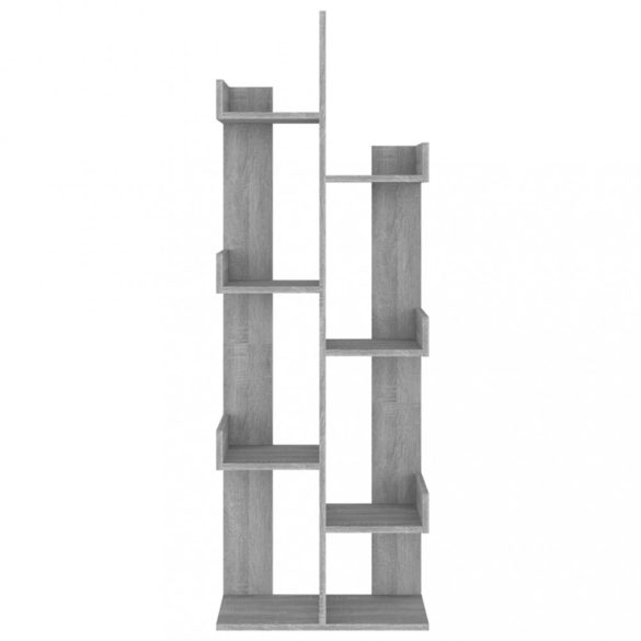 szürke sonoma színű szerelt fa könyvszekrény 48 x 25,5 x 140 cm