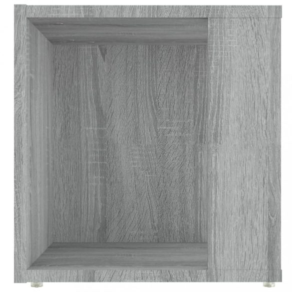 szürke sonoma színű szerelt fa kisasztal 33x33x34,5 cm