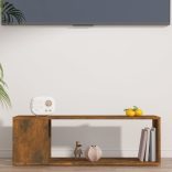 füstös tölgy színű szerelt fa fali TV-szekrény 100 x 24 x 32 cm