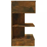 2 db füstös tölgy színű szerelt fa éjjeliszekrény 40x35x65 cm