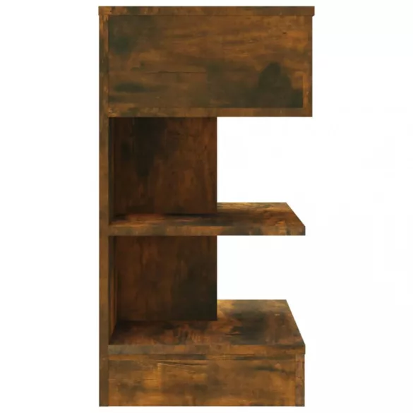 2 db füstös tölgy színű szerelt fa éjjeliszekrény 40x35x65 cm