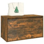 füstös tölgy színű szerelt fa előszobapad 80 x 40 x 45 cm