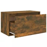 füstös tölgy színű szerelt fa előszobapad 80 x 40 x 45 cm