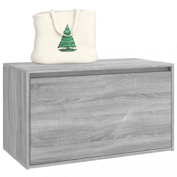 szürke sonoma színű szerelt fa előszobapad 80 x 40 x 45 cm