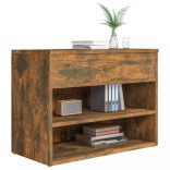 füstös tölgy színű cipőtároló pad 60 x 30 x 45 cm