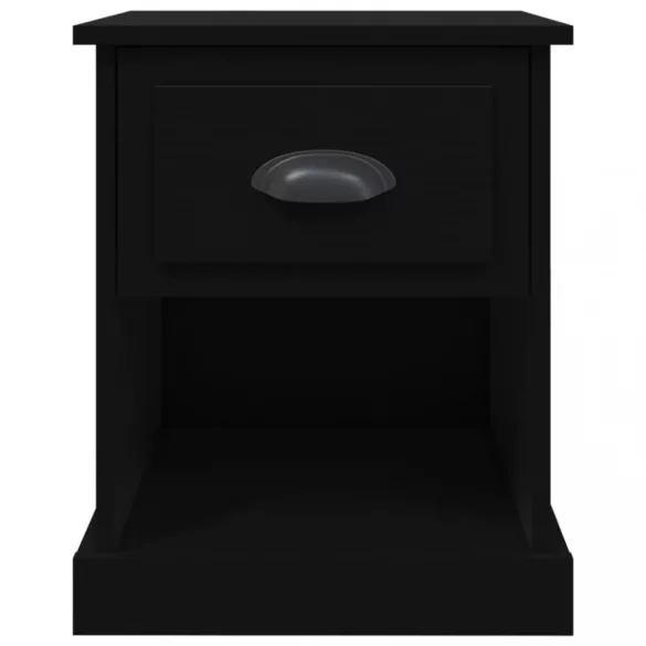fekete szerelt fa éjjeliszekrény 39 x 39 x 47,5 cm