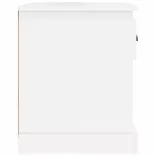 2 db magasfényű fehér szerelt fa éjjeliszekrény 39x39x47,5 cm