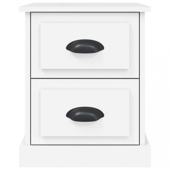 2 db fehér szerelt fa éjjeliszekrény 39 x 39 x 47,5 cm