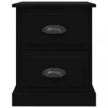 fekete szerelt fa éjjeliszekrény 39 x 39 x 47,5 cm