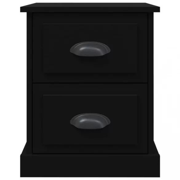 fekete szerelt fa éjjeliszekrény 39 x 39 x 47,5 cm