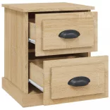 sonoma tölgy színű szerelt fa éjjeliszekrény 39 x 39 x 47,5 cm