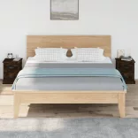 2 db füstös tölgy színű szerelt fa éjjeliszekrény 39x39x47,5 cm