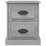 2 db szürke sonoma színű fa éjjeliszekrény 39 x 39 x 47,5 cm