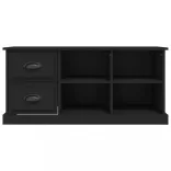 fekete szerelt fa TV-szekrény 102 x 35,5 x 47,5 cm