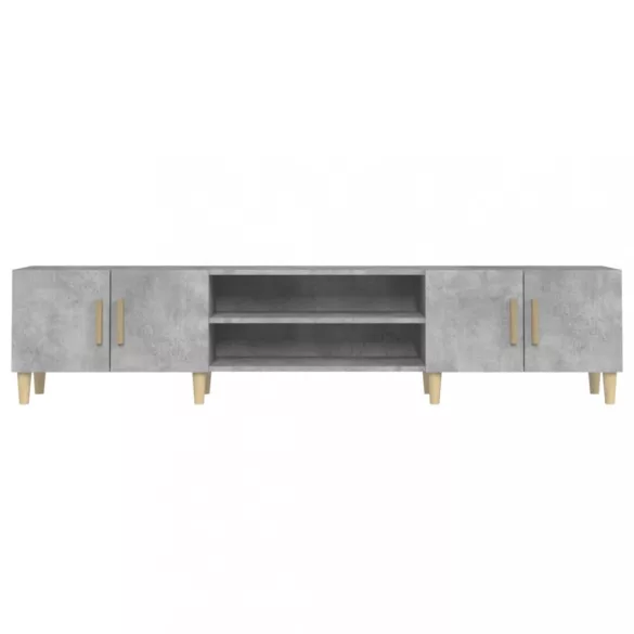 betonszürke szerelt fa TV-szekrény 180x31,5x40 cm