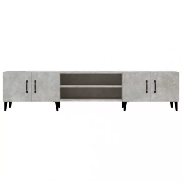 betonszürke szerelt fa TV-szekrény 180x31,5x40 cm