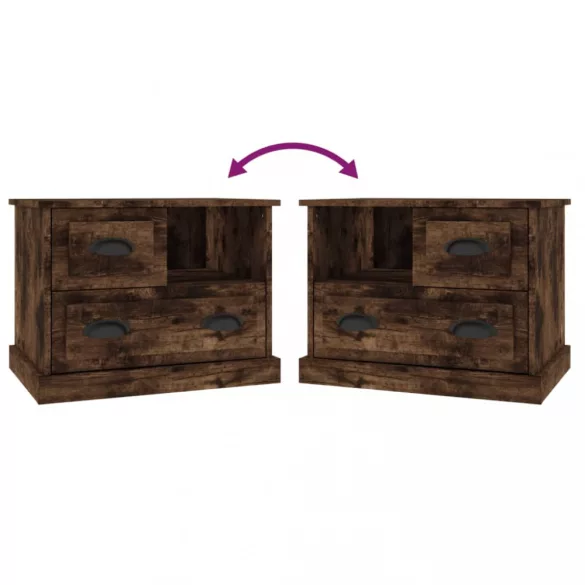 füstös tölgy színű éjjeliszekrény 60x39x45 cm