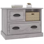 szürke sonoma színű éjjeliszekrény 60x39x45 cm