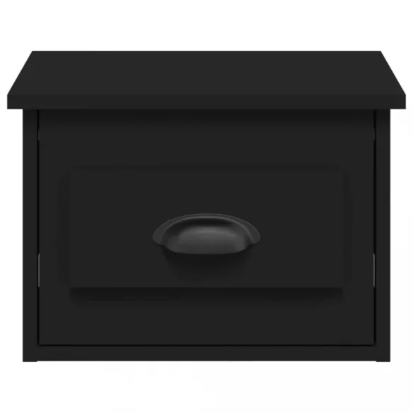 fekete falra szerelhető éjjeliszekrény 41,5x36x28 cm
