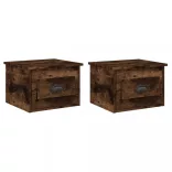 2db füstös tölgy színű fali éjjeliszekrény 41,5x36x28 cm