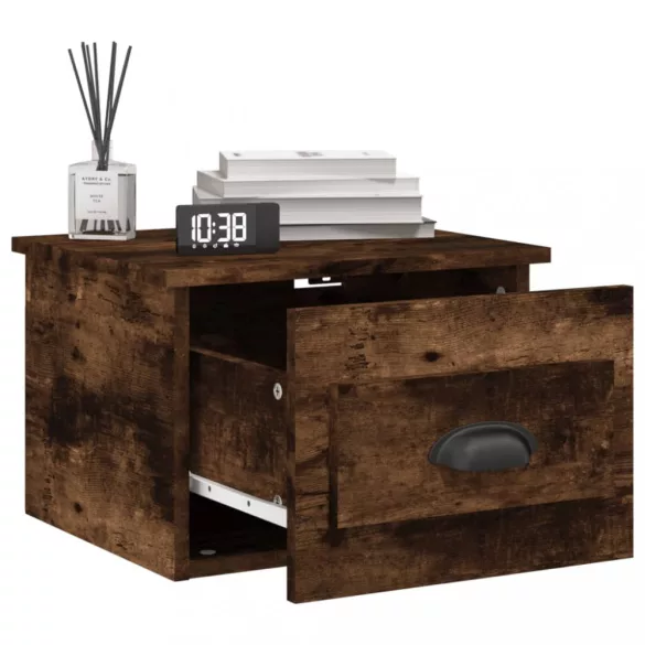 2db füstös tölgy színű fali éjjeliszekrény 41,5x36x28 cm