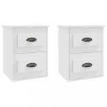 2 db fehér falra szerelhető éjjeliszekrény 41,5x36x53 cm