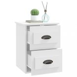2 db fehér falra szerelhető éjjeliszekrény 41,5x36x53 cm