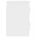 2 db fehér falra szerelhető éjjeliszekrény 41,5x36x53 cm