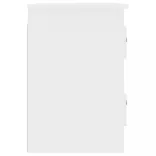 2 db magasfényű fehér fali éjjeliszekrény 41,5 x 36 x 53 cm