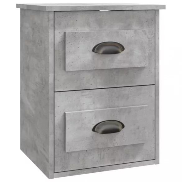 betonszürke falra szerelhető éjjeliszekrény 41,5x36x53 cm